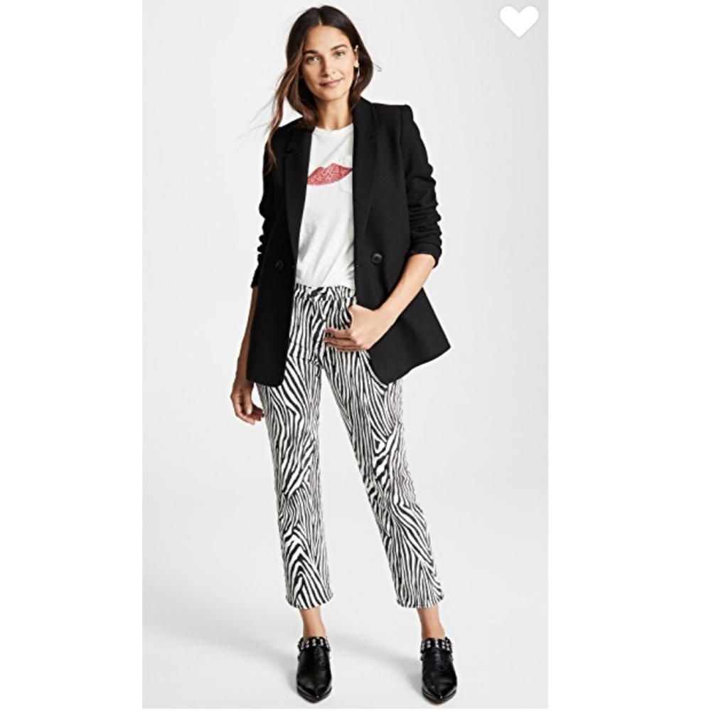 FRAME~Le High Straight Zebra Crop Jeans~26